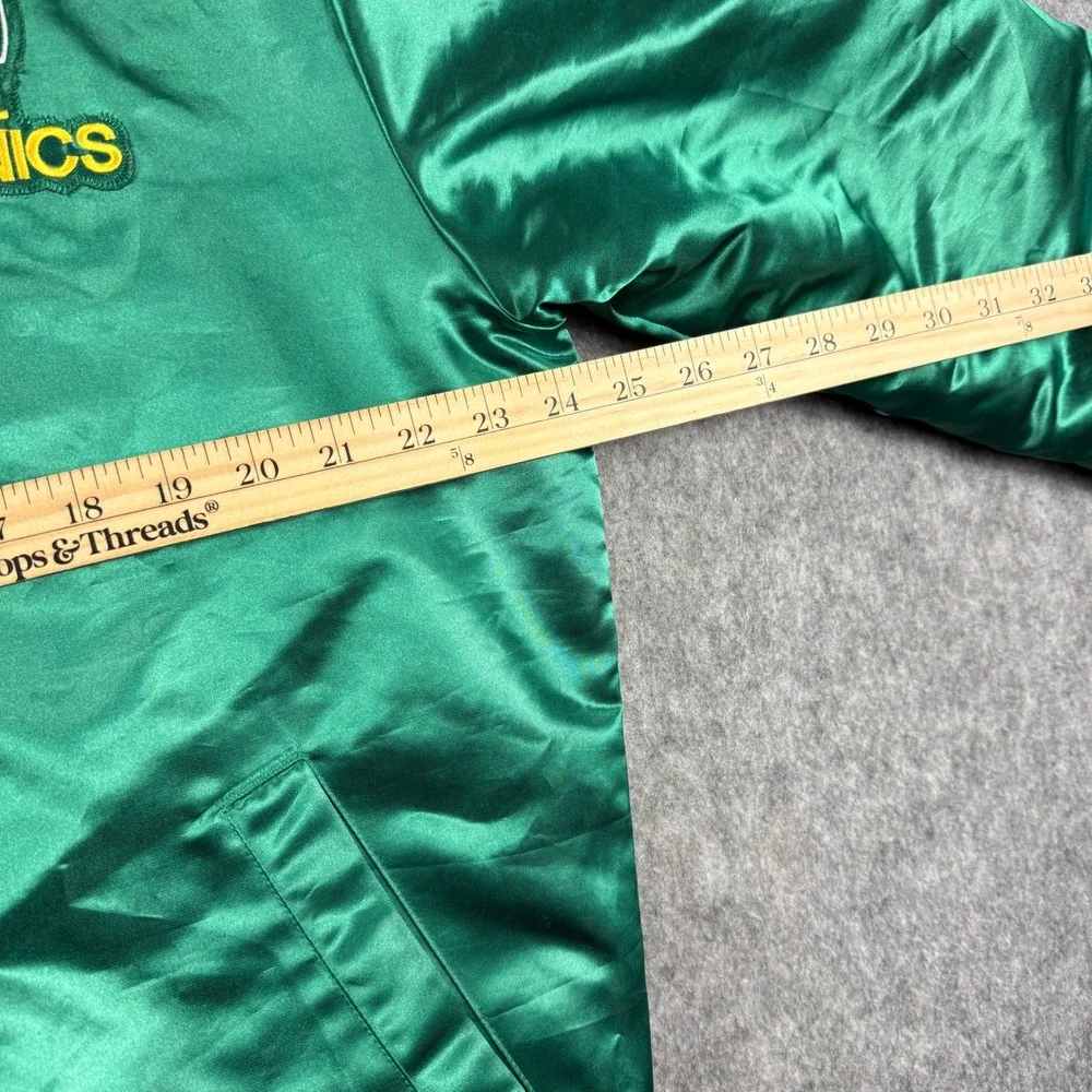 Mitchell & Ness Mens Jacket L Green Satin‎ Varsity NBA Seattle Supersonics